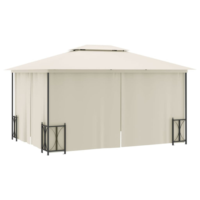 Dakota Fields Gazebo With Sidewalls&Double Roofs 3X4 M Anthracite